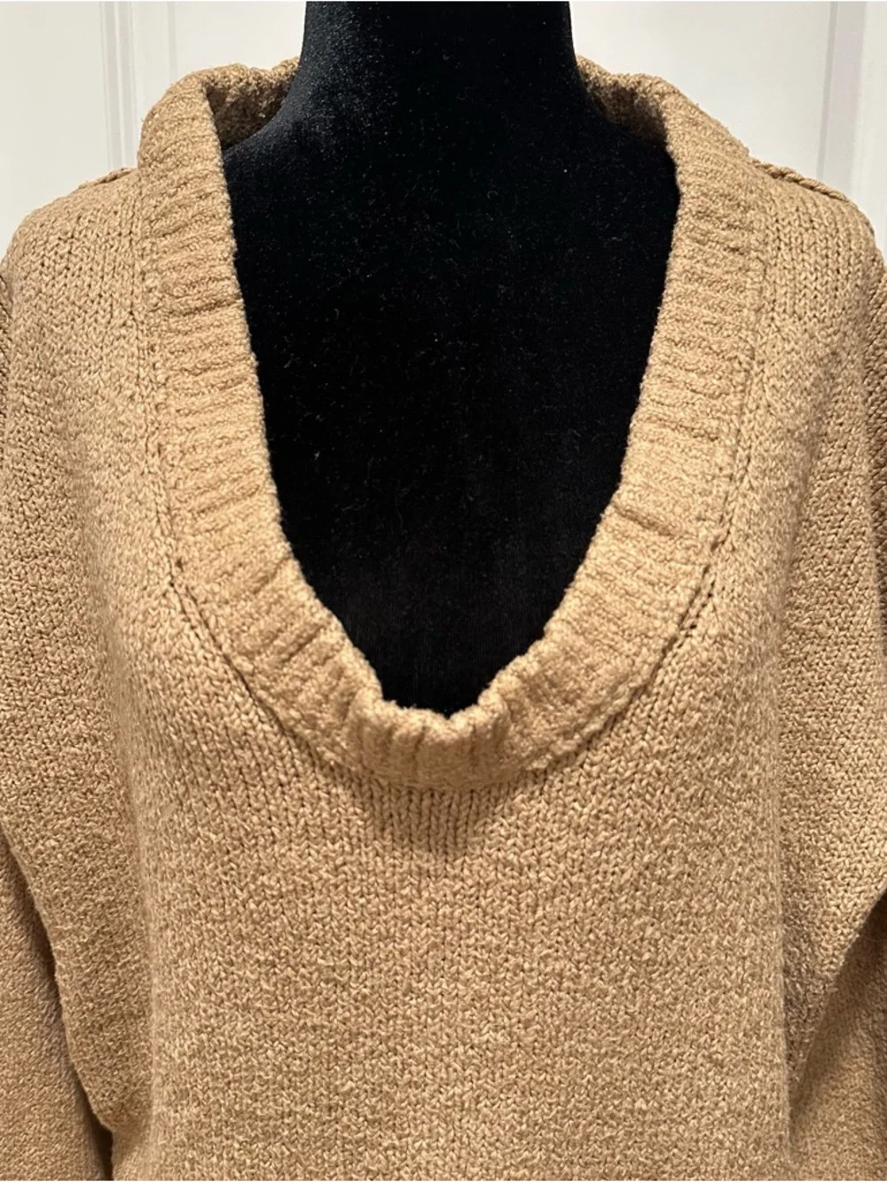 Free People Women's Brookside Tunic Oversized Sweater Desert Camel Size Small